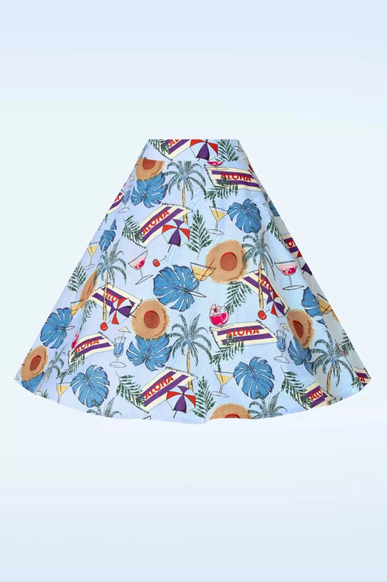 Banned Retro Aloha Swing Rok In Blauw>Vrouwen Rokken