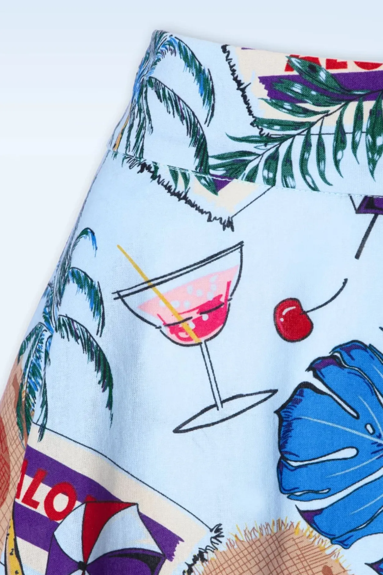 Banned Retro Aloha Swing Rok In Blauw>Vrouwen Rokken