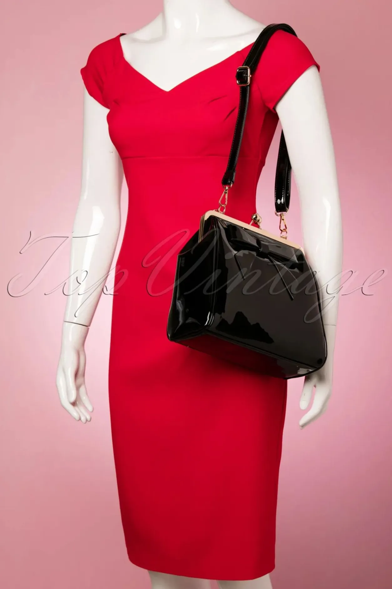 Banned Retro Amerikaanse Vintage Patenttas In Zwart>Vrouwen Tassen