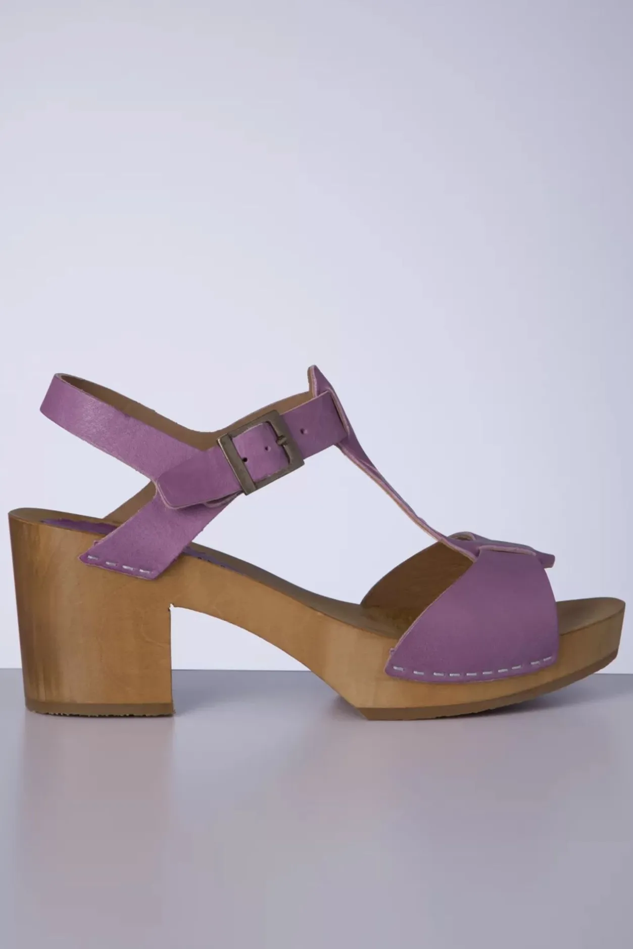 Gru00fcnbein Amy Clogs In Lila>Vrouwen Sandalen
