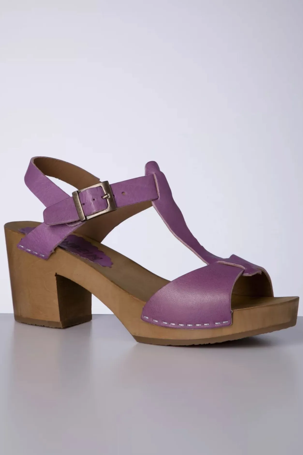 Gru00fcnbein Amy Clogs In Lila>Vrouwen Sandalen