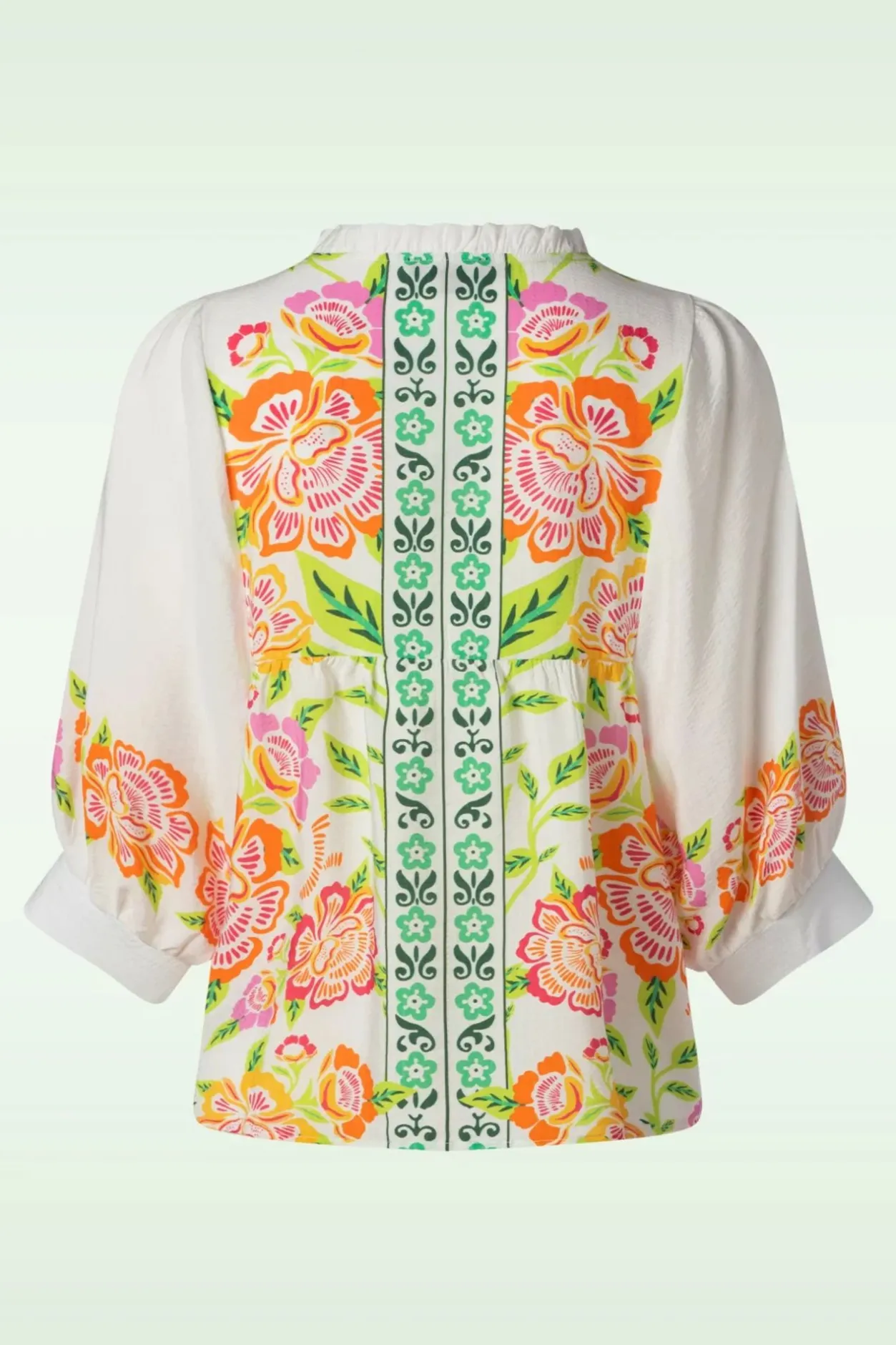 Smashed Lemon Anika Floral Top In Wit>Vrouwen Blouses
