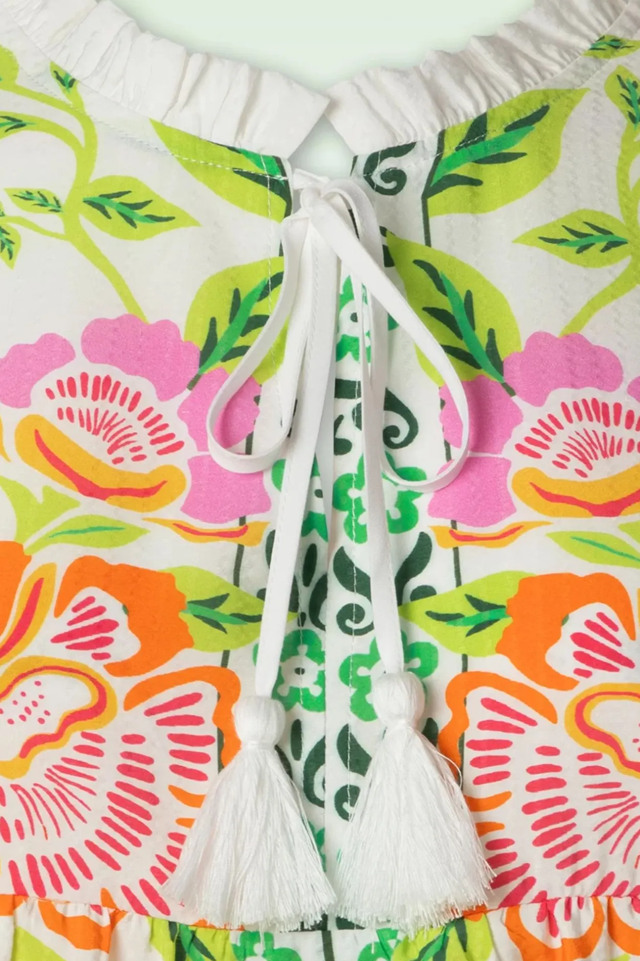 Smashed Lemon Anika Floral Top In Wit>Vrouwen Blouses