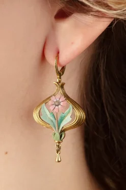 Urban Hippies Arabella Oorbellen In Goud En Perzik>Vrouwen Sieraden