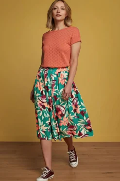 King Louie Arianna Plooirok In Aquagroen>Vrouwen Rokken