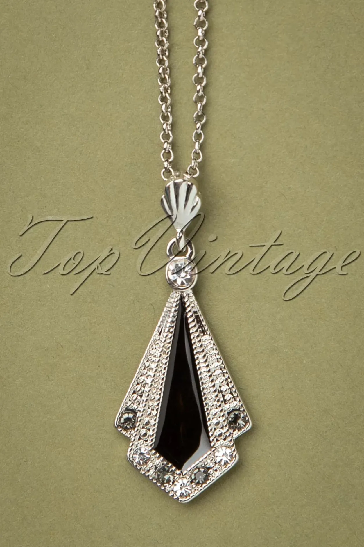 Lovely Art Deco Ketting In Zwart>Vrouwen Sieraden