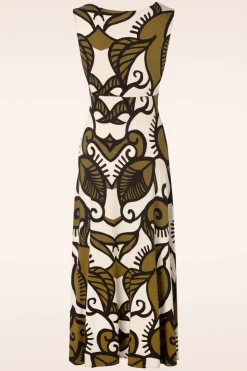 Surkana Aubrey Maxi Jurk In Khaki><noscript><img width=