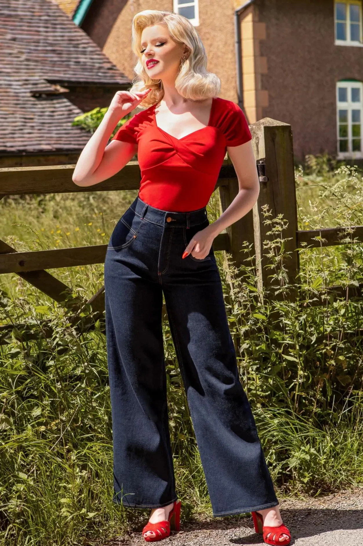 Rock-a-Booty Audrey Jeans In Blauw>Vrouwen Broeken