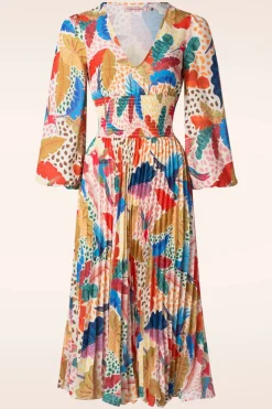 Traffic People Aurora Tropical Midi Jurk In Multi>Vrouwen Midi Jurken