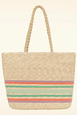 King Louie Bari Strandtas Van Stro In Zand>Vrouwen Tassen