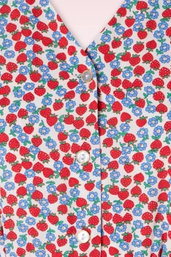 Louche Bathilde Strawberry Fields Midi Jurk In Multi><noscript><img width=