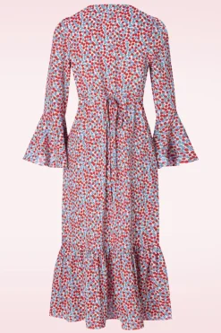 Louche Bathilde Strawberry Fields Midi Jurk In Multi><noscript><img width=