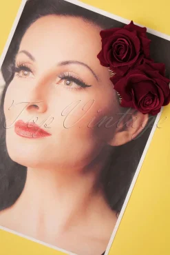 Banned Retro Be My Valentine Haarspeld In Bordeaux><noscript><img width=