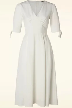 Banned Retro Bella Swing Jurk In Wit>Vrouwen Effen Jurken
