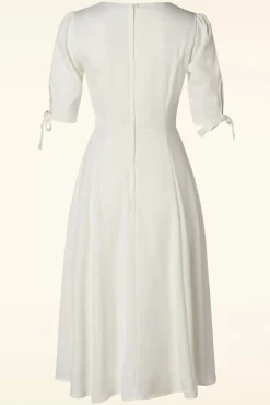 Banned Retro Bella Swing Jurk In Wit>Vrouwen Effen Jurken