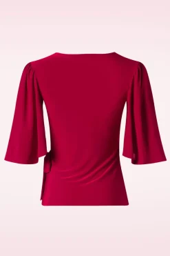 Vintage Chic for Topvintage Belle Slinky Top In Rood>Vrouwen Truitjes