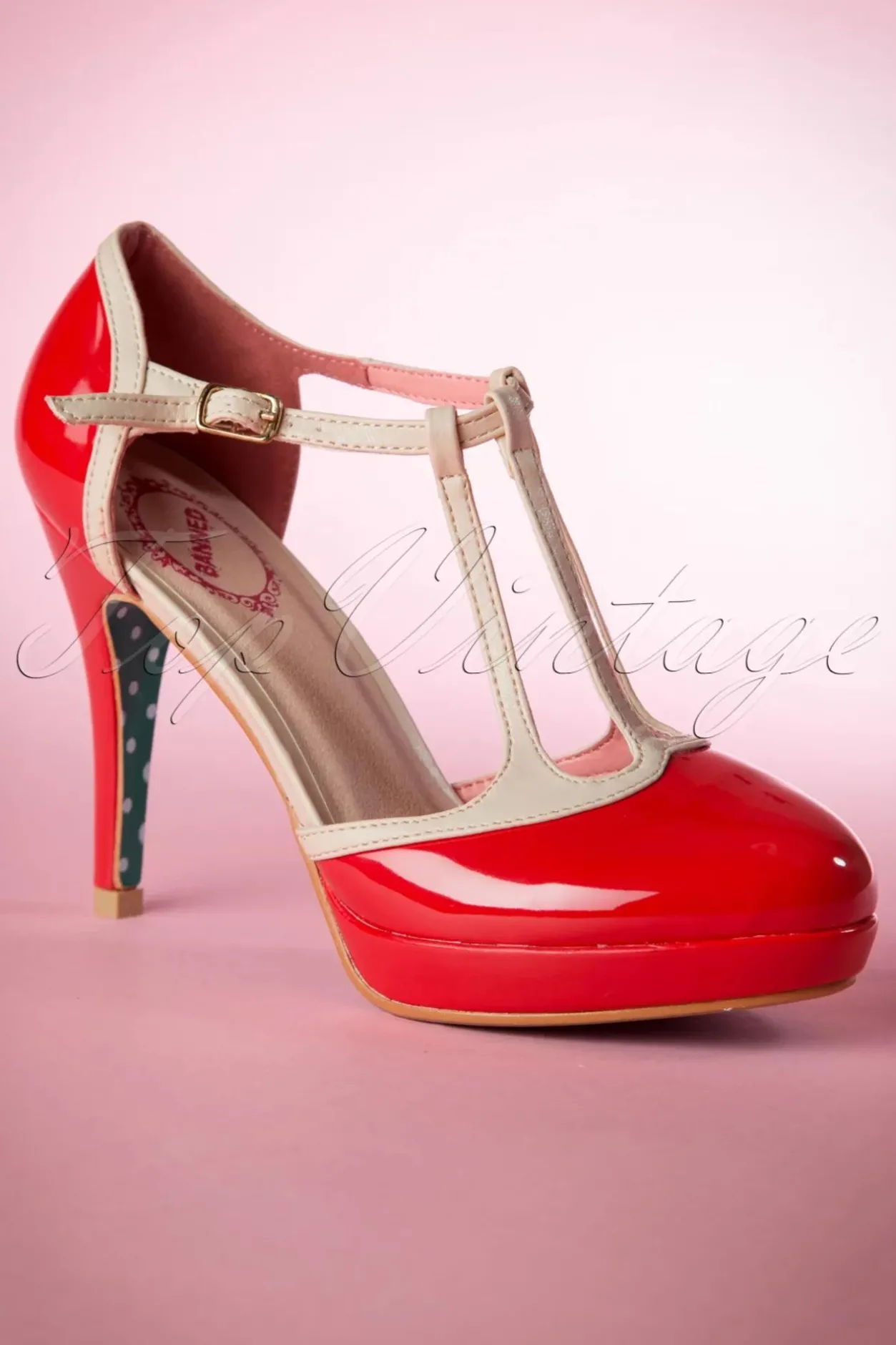 Banned Retro Betty Pumps In Rood>Vrouwen Pumps