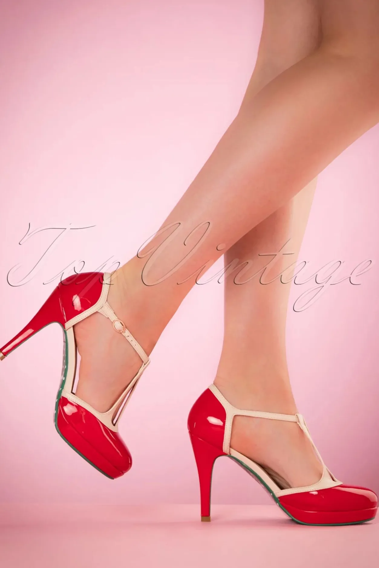 Banned Retro Betty Pumps In Rood>Vrouwen Pumps