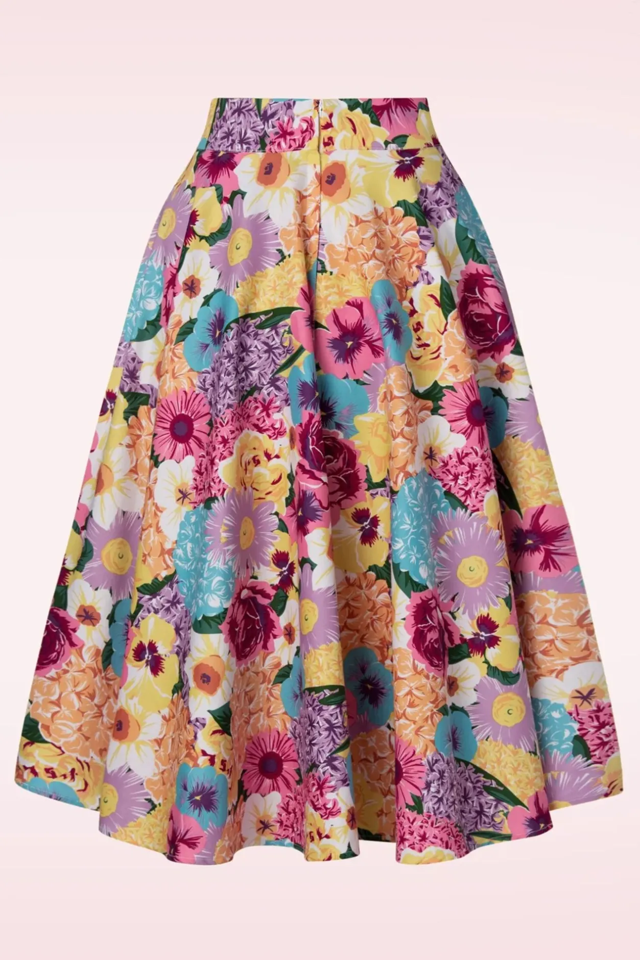 Banned Retro Bloemen Swingrok In Roze>Vrouwen Rokken