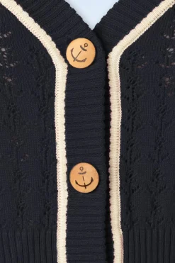 Banned Retro Boat Club Vest In Marineblauw><noscript><img width=