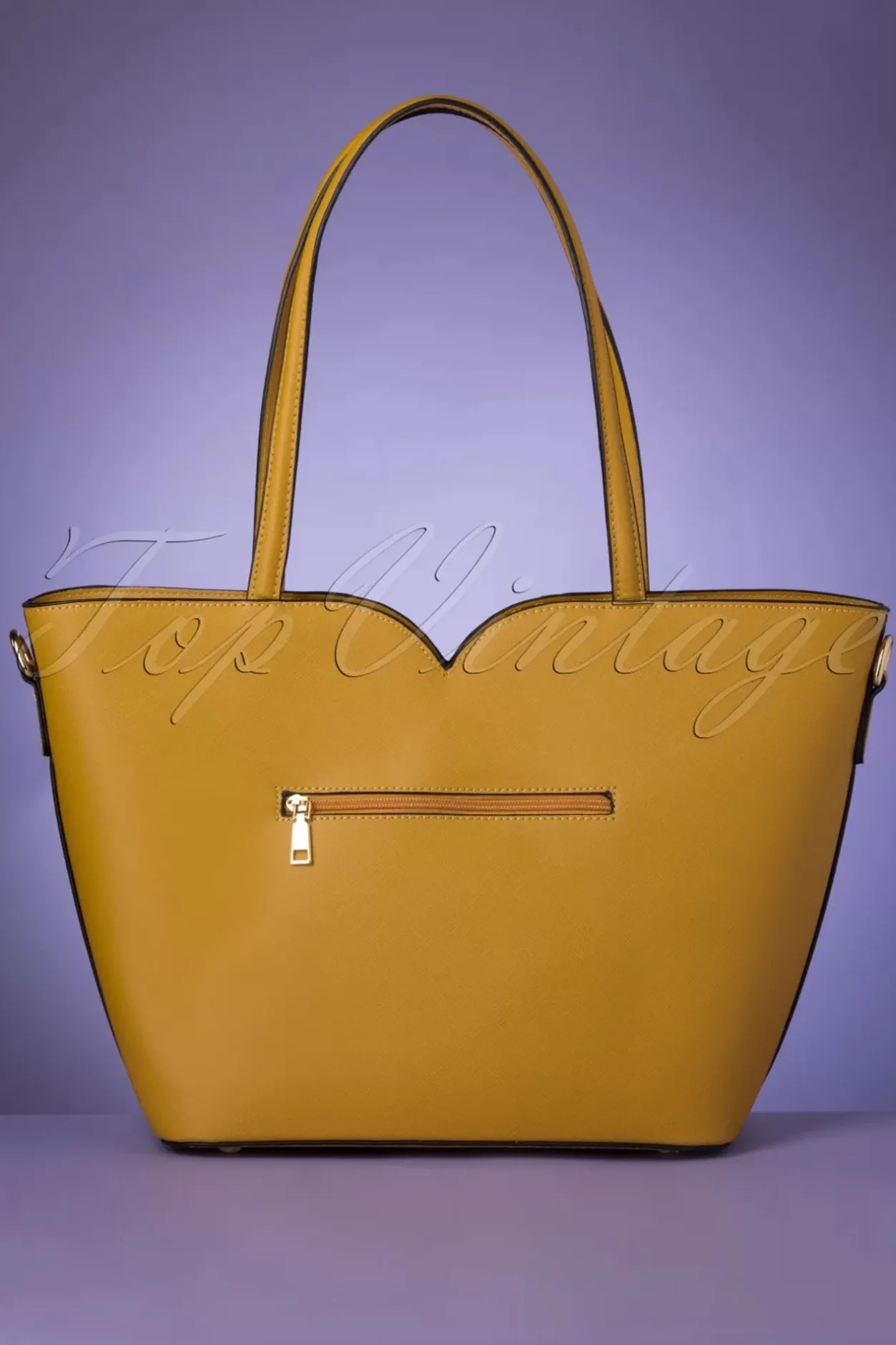 Vixen Bow Front Geschulpte Shopper Tas Mosterd Geel>Vrouwen Tassen
