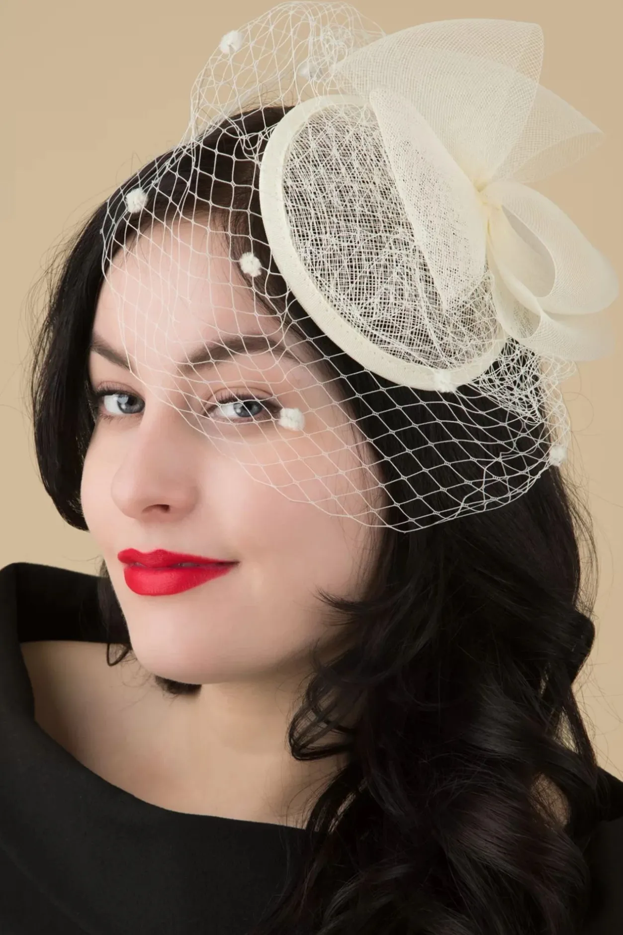 Banned Retro Bree Fascinator In Creme>Vrouwen Haaraccessoires