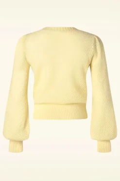 King Louie Cardi V Farfalle In Custard Geel><noscript><img width=