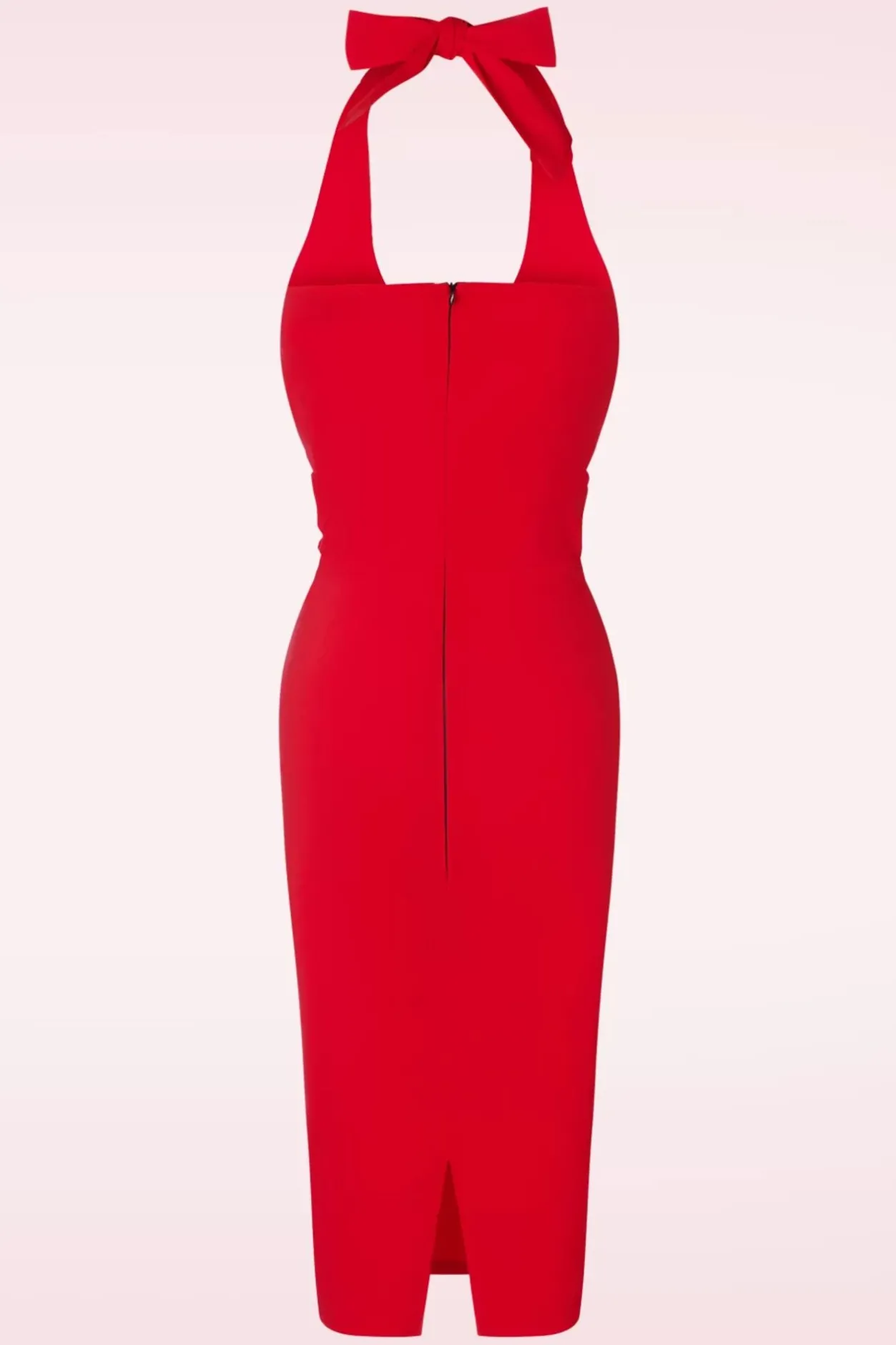 Vintage Chic for Topvintage Cher Halter Pencil Jurk In Rood>Vrouwen Plus Size Jurken