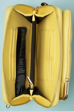 Banned Retro Cherry Pie Crossbody Telefoontasje In Geel>Vrouwen Portemonnees