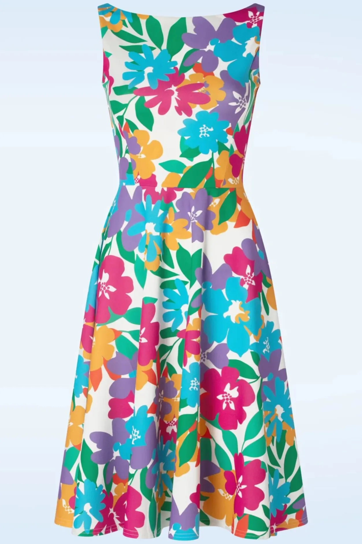 Vintage Chic for Topvintage Cindi Swing Jurk In Multi>Vrouwen Plus Size Jurken