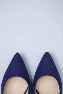 Parodi Shoes Claire Stiletto Pumps Van Nubuck In Navy>Vrouwen Pumps