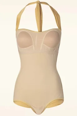 Esther Williams Classic Fifties One Piece Badpak In Goud>Vrouwen Badpakken