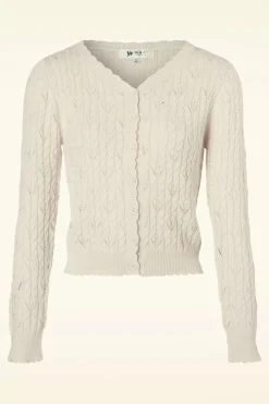 Mak Sweater Claudia Vest In Ivoor>Vrouwen Vestjes