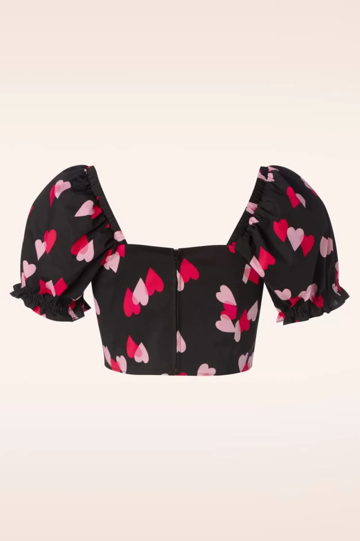 Bunny Confetti Crop Top In Zwart>Vrouwen Tops