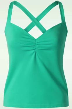 Vixen Cross Back Top In Turquoise>Vrouwen Tops