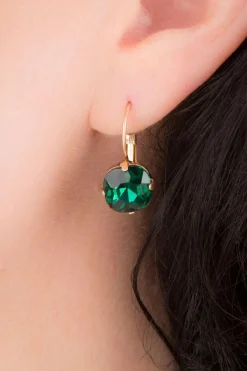 Lovely Cushion Cut Stone Oorbellen In Smaragdgroen>Vrouwen Sieraden