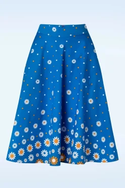 Banned Retro Daisy Days Swing Rok In Blauw>Vrouwen Rokken