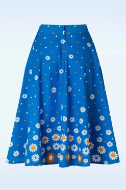 Banned Retro Daisy Days Swing Rok In Blauw>Vrouwen Rokken