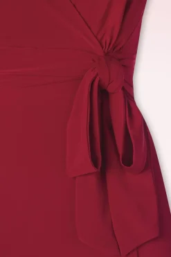 Vintage Chic for Topvintage Darcy Pencil Jurk In Donkerrood>Vrouwen Plus Size Jurken