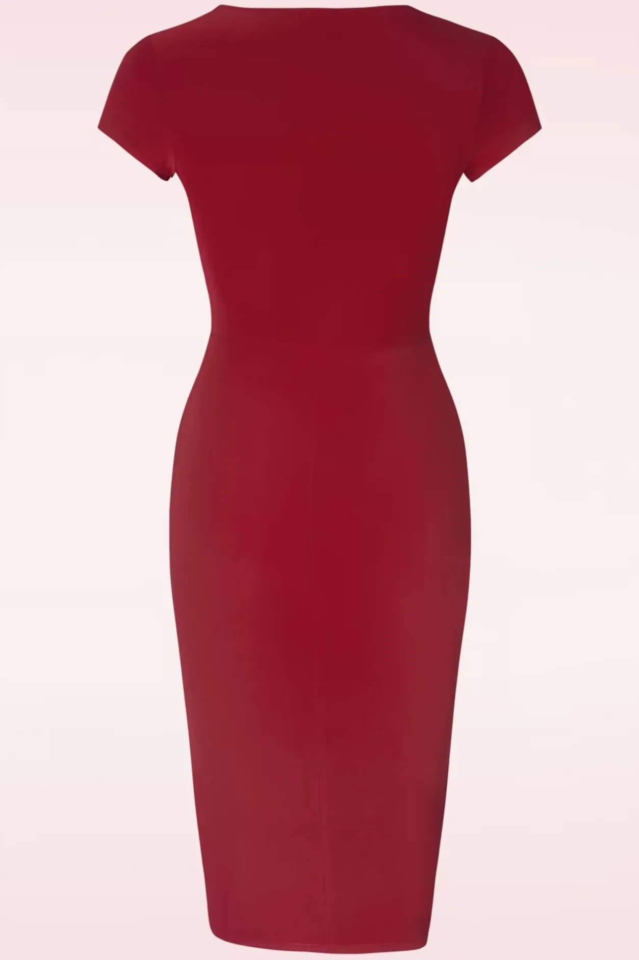 Vintage Chic for Topvintage Darcy Pencil Jurk In Donkerrood>Vrouwen Plus Size Jurken