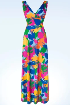 Vintage Chic for Topvintage Deveny Abstract Maxi Jurk In Multi>Vrouwen Plus Size Jurken