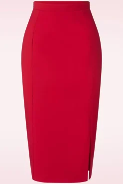 Glamour Bunny Business Babe Dianne Pencil Rok In Rood><noscript><img width=