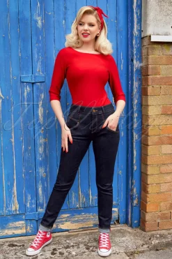 Rock-a-Booty Doris Skinny Jeans In Donkerblauw>Vrouwen Broeken