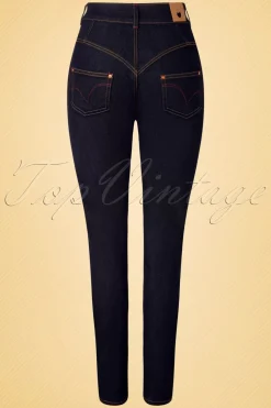 Rock-a-Booty Doris Skinny Jeans In Donkerblauw><noscript><img width=