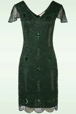 GatsbyLady Downton Abbey Flapper Jurk In Groen>Vrouwen Plus Size Jurken
