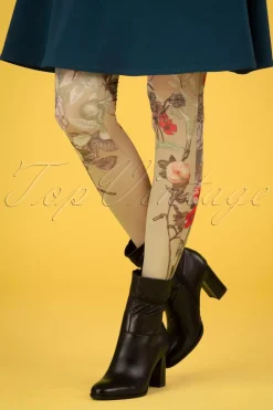 Marie Antoilette Dragees Panty In Beige En Groen>Vrouwen Panty's