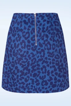 Louche Dylan Animal Magic Rok In Blauw>Vrouwen Rokken