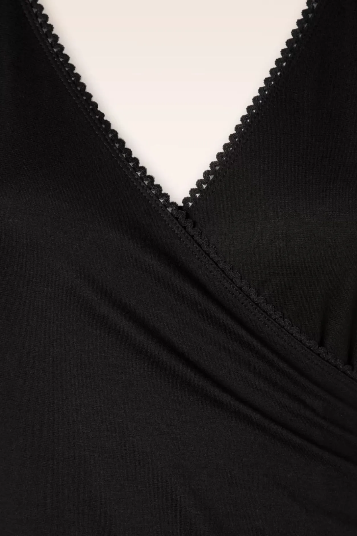 King Louie Ecovero Classic Overslagjurk In Zwart>Vrouwen Plus Size Jurken