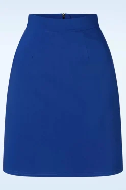 Vintage Chic for Topvintage Edith A-Lijn Rok In Koningsblauw>Vrouwen Rokken