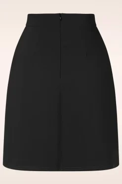 Vintage Chic for Topvintage Edith A-Lijn Rok In Zwart>Vrouwen Rokken